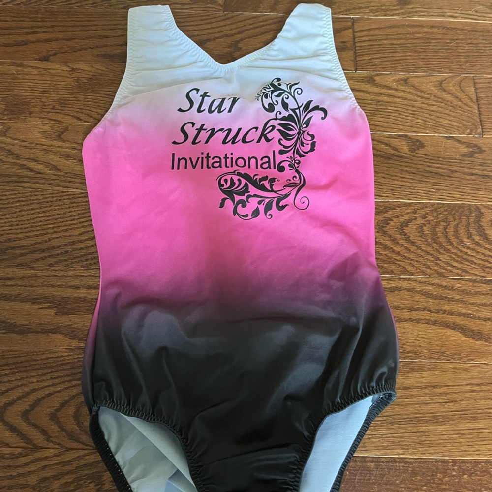 Gymnastics leotard. Star struck invite, Go for the gold brand. Adult medium.